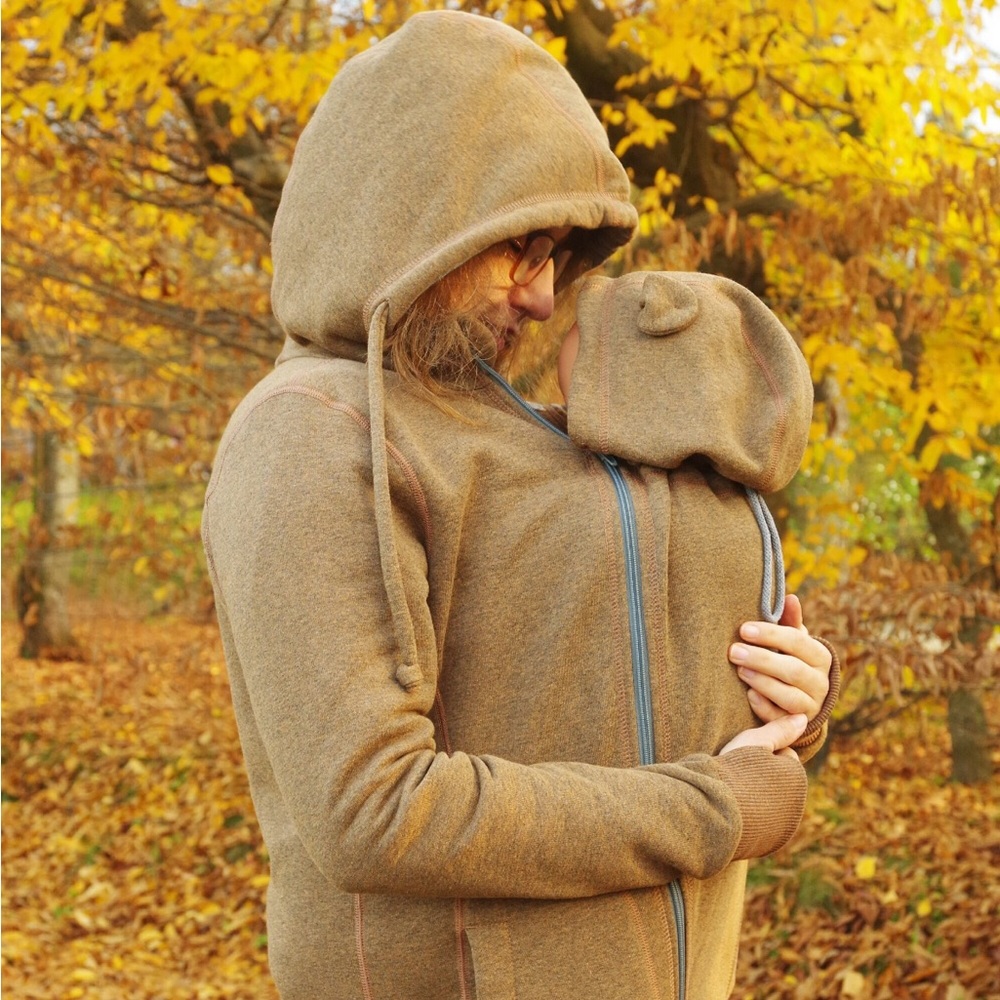 NEW With Tags Froggystyle Brown Babywearing Hoodie